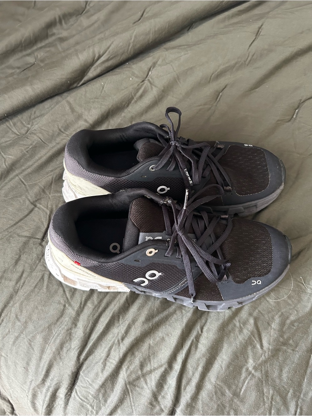 On Running Women's Black and White Athletic Shoes